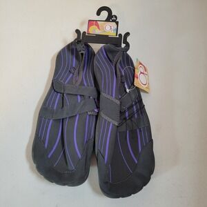 Ocean Pacific Water Shoe Size US 9-10 New NWT Black & Purple Slip-On Women 0888